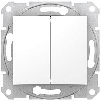 Выключатель без рамки Schneider Electric Sedna 2-кл. белый картинка